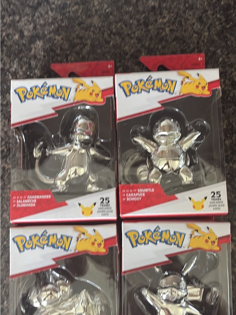 Pokémon 25th Anniversary Silver Mini Figures - Pikachu Carded Set